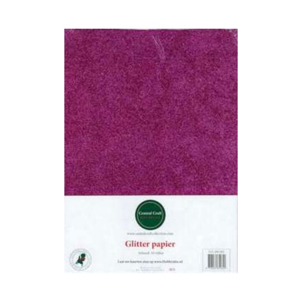 Glitter papir, A4,150g, fuchsia