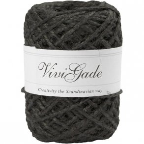 Naturhamp, tykkelse 1-2 mm, sort, Paris, 30m