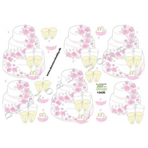 3D ark - Bryllup, lagkage