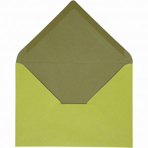 Kuvert, C6, 100gr, lime/m�rk gr�n, 10stk