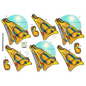 3D ark - Fritid, sv�mmef�dder, dykkerbriller