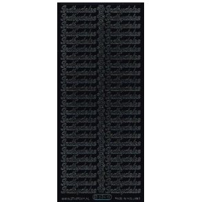 Stickers - Indbydelse, sort