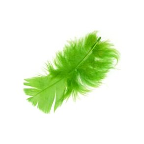Fjer marabou, lime, 5g