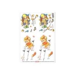 3D ark - Fritid, golf/fiskeri, hund, kat