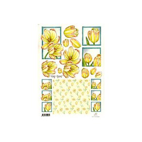 Basispapir blomster, tulipaner