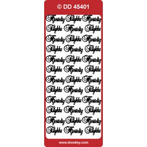 Stickers - Hjertelig tillykke, slv