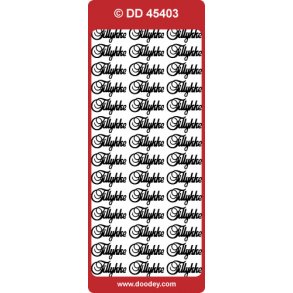 Stickers - Tillykke, kobber