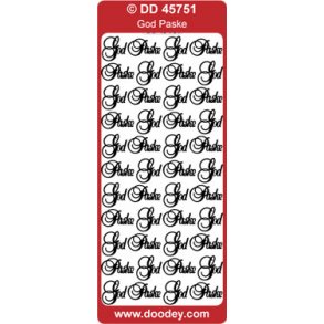 Stickers - Pske m/tekst, guld