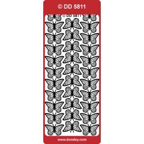 Stickers - Sommerfugle, guld