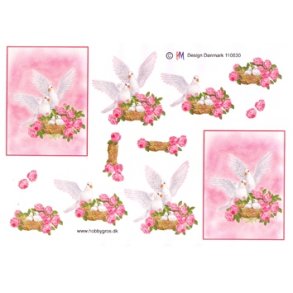 3D ark - Bryllup, duer, blomster, rede