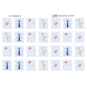 3D ark - Sm motiver skjorter, vrktj 6x4 felter