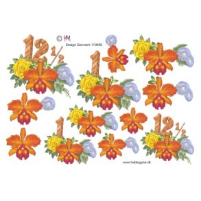 3D ark - Kobberbryllup, rstal, 12½, blomster