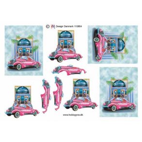 3D ark - Biler, costum car, pink