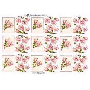 3D ark m/sm blomster motiver, kirsebrgren