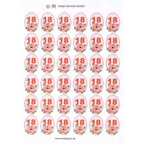 3D ark - Fdselsdage, 18 r, rd, tal