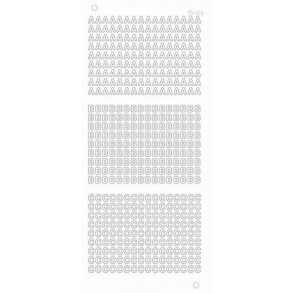 Stickers - Bogstaver A B C, 6mm slv