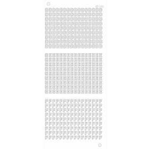 Stickers - Bogstaver D E F, 6mm, guld