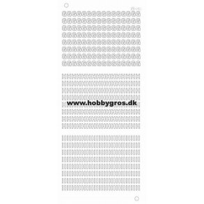 Stickers - Bogstaver GHI, 6mm slv