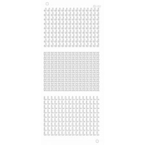 Stickers - Bogstaver J K L, 6mm, guld