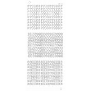 Stickers - Bogstaver P Q R, 6mm, guld