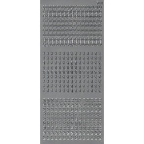 Stickers - Tal  0 - 1 - 2, 6mm, slv