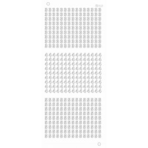 Stickers - Tal 3 - 4 - 5, 6mm, guld