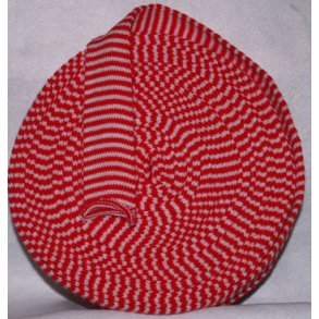 Tubestrik i 50mm bredde - RD/HVID, 1 meter