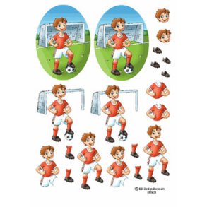 3D ark - Sport. Fodboldspiller, dreng