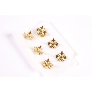 Fatninger til 7mm sten, 6 stk, guld