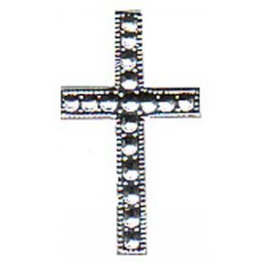 Plast kors 24x17x1,5mm, s�lv-farvet