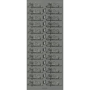 Stickers - Konfirmation m/tekst, slv