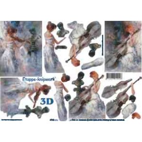 3D ark - Musik, instrumenter, cello, dame