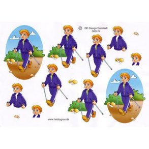 3D ark - Fritid, stavgang, mand