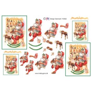 3D ark - Jul, julemand i v�rksted