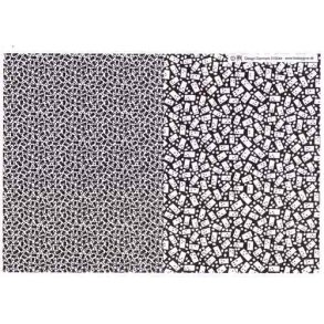 Basispapir, sort/hvid m�nster, domino