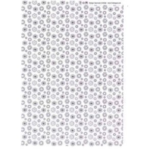 Basispapir, hvid m/sorte stjerne