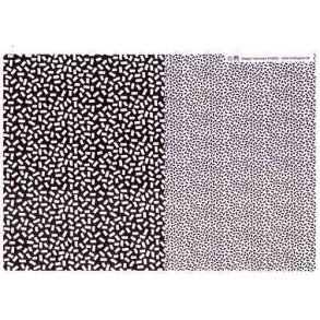Basispapir, sort/hvid domino uden prikker