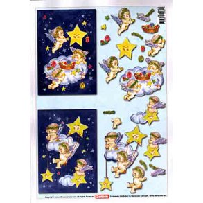 3D ark - Jul, engle m/stjerne