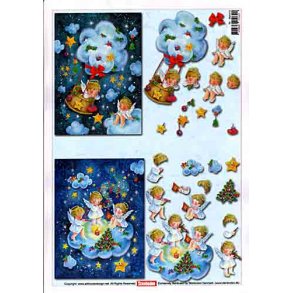 3D ark - Jul, engle i luftballon