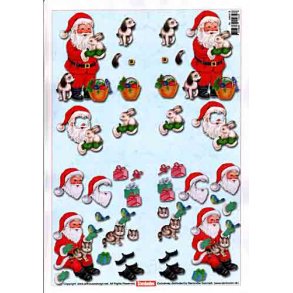 3D ark - Jul, julemand, hund, hare