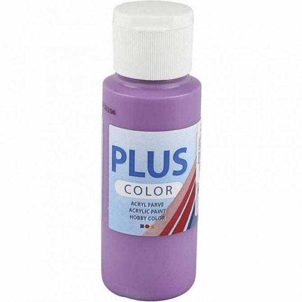 Akrylmaling, 60ml, mrk lilla/dark lilac, Plus Color