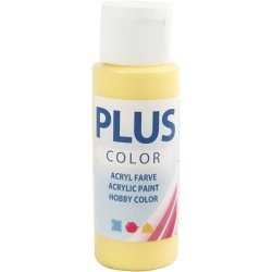 Akrylmaling, 60ml, pastel gul/primrose yellow, Plus Color