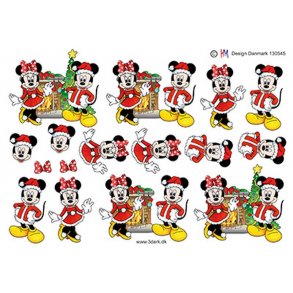 3D ark - Jul, Disney, Mickey & Minnie Mouse foran julepejs