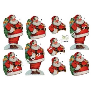 3D ark - Jul, gammeldags julemand m/julegaves�k