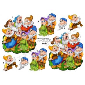 3D ark - Brnemotiv, Disney´s Snehvide og de 7 sm dvrge