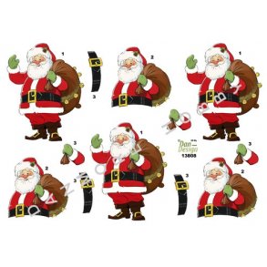 3D ark - Jul, charmerende julemand m/julegaves�k