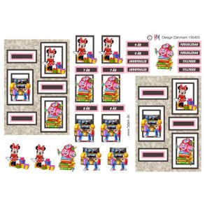 3D klippeark - B�rnemotiv, F�dselsdag pige 7-8-9 �r