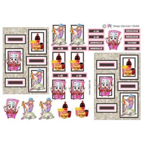 3D klippeark - B�rnemotiv, F�dselsdag pige 10-11-12 �r