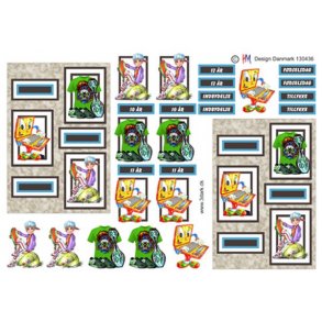 3D klippeark - B�rnemotiv, F�dselsdag dreng 10-11-12 �r