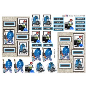 3D klippeark - B�rnemotiv, F�dselsdag dreng 13-14-15 �r